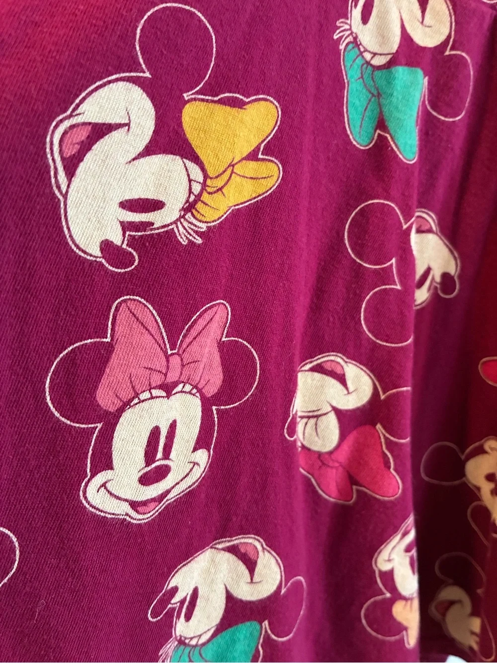 Disney Adaptive Girls' Minnie Mouse Burgundy Long Sleeve Dress - 3T